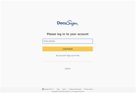 DocuSign login
